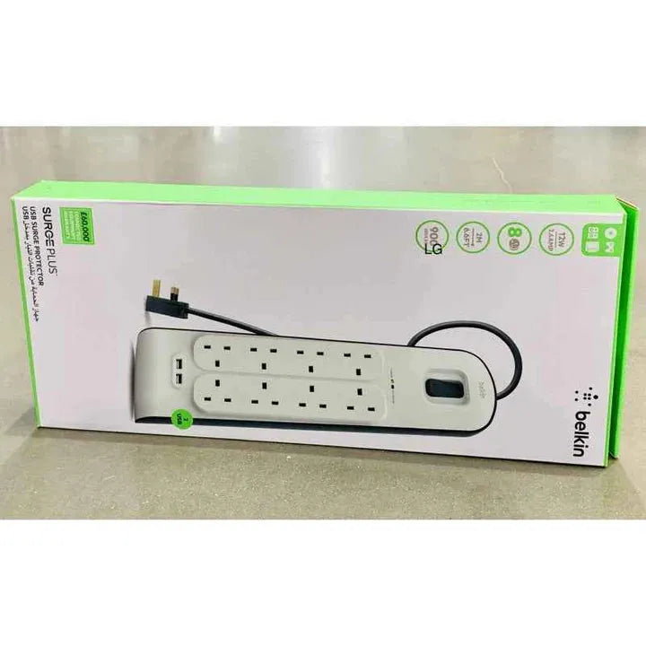 Belkin Surge Protector 8 Outlet 2 USB 2.4A