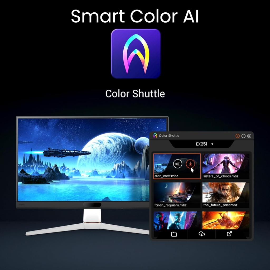 BenQ MOBIUZ EX251 Gaming Monitor - 24.5" FHD / 1ms / 220Hz / USB-C 3.2 Gen 1 / USB-A 3.2 Gen 1 / HDMI 2.0 / DisplayPort 1.2 - Gaming Monitor
