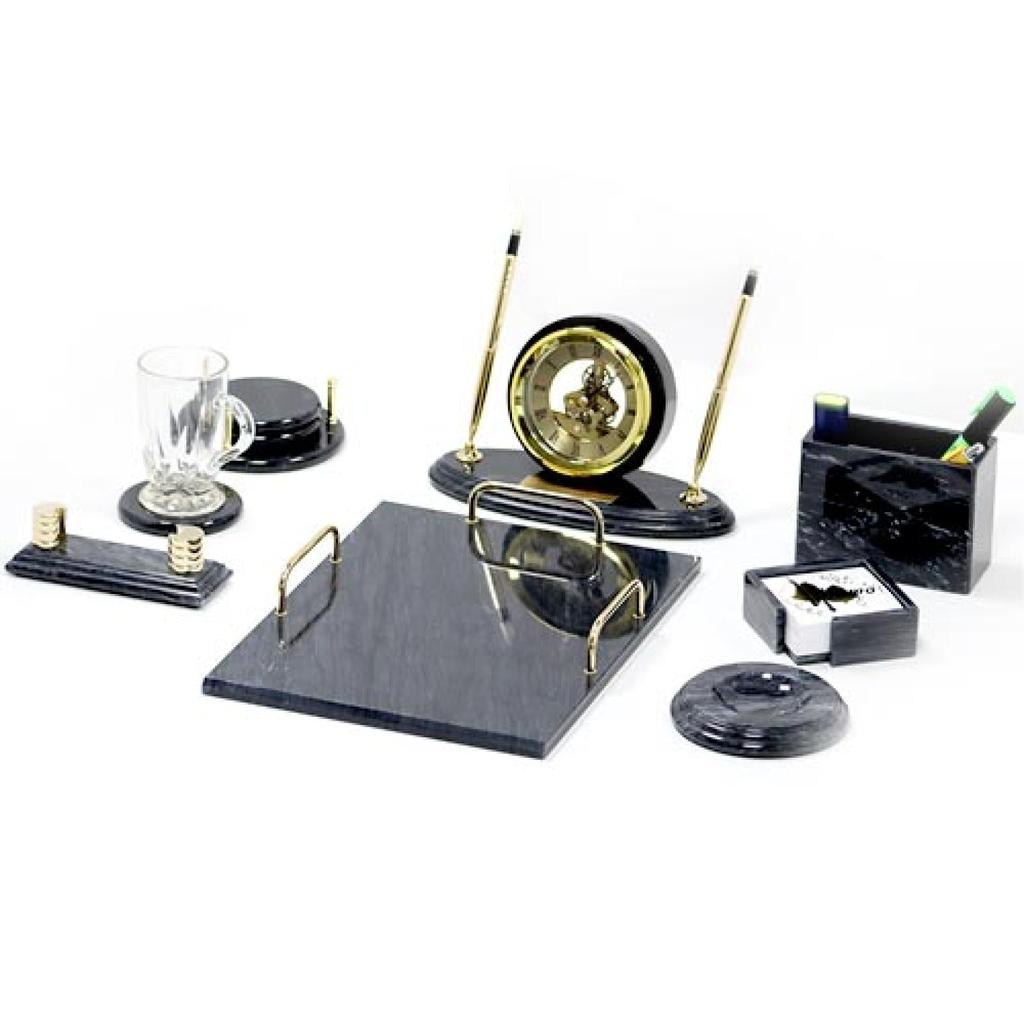 Black Marble Deskset