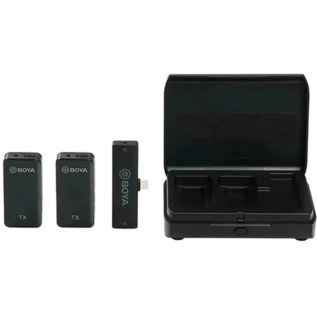 Boya 2.4Ghz Wireless Microphone For Mobile Device Like Smartphone, Pc, Tablet (1Transmitter+1Receiver With Lightning Jack) - Black