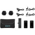 Boya 2.4Ghz Wireless Microphone For Mobile Devices Like Smartphone, Pc, Tablet (2Transmitters+1Receiver With Lightning Jack) - Black