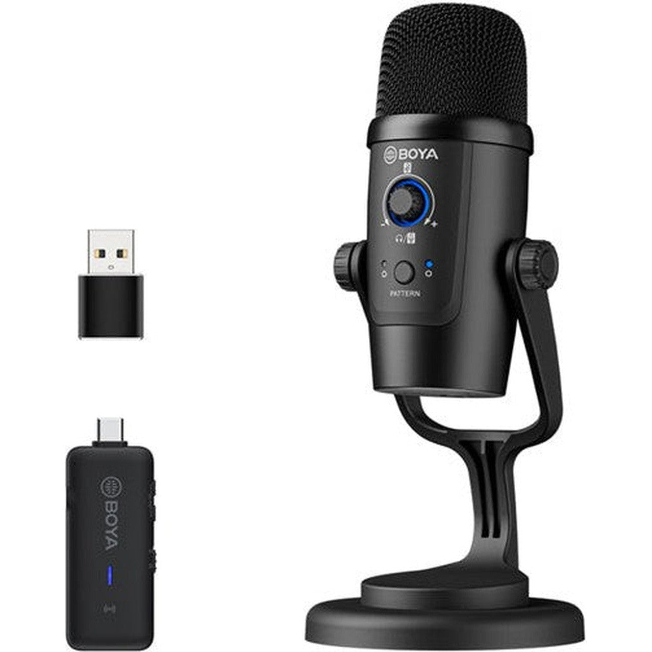 Boya By-Pm500W Optional Wired/2.4Ghz Wireless Dual-Function Microphone-10M - Black