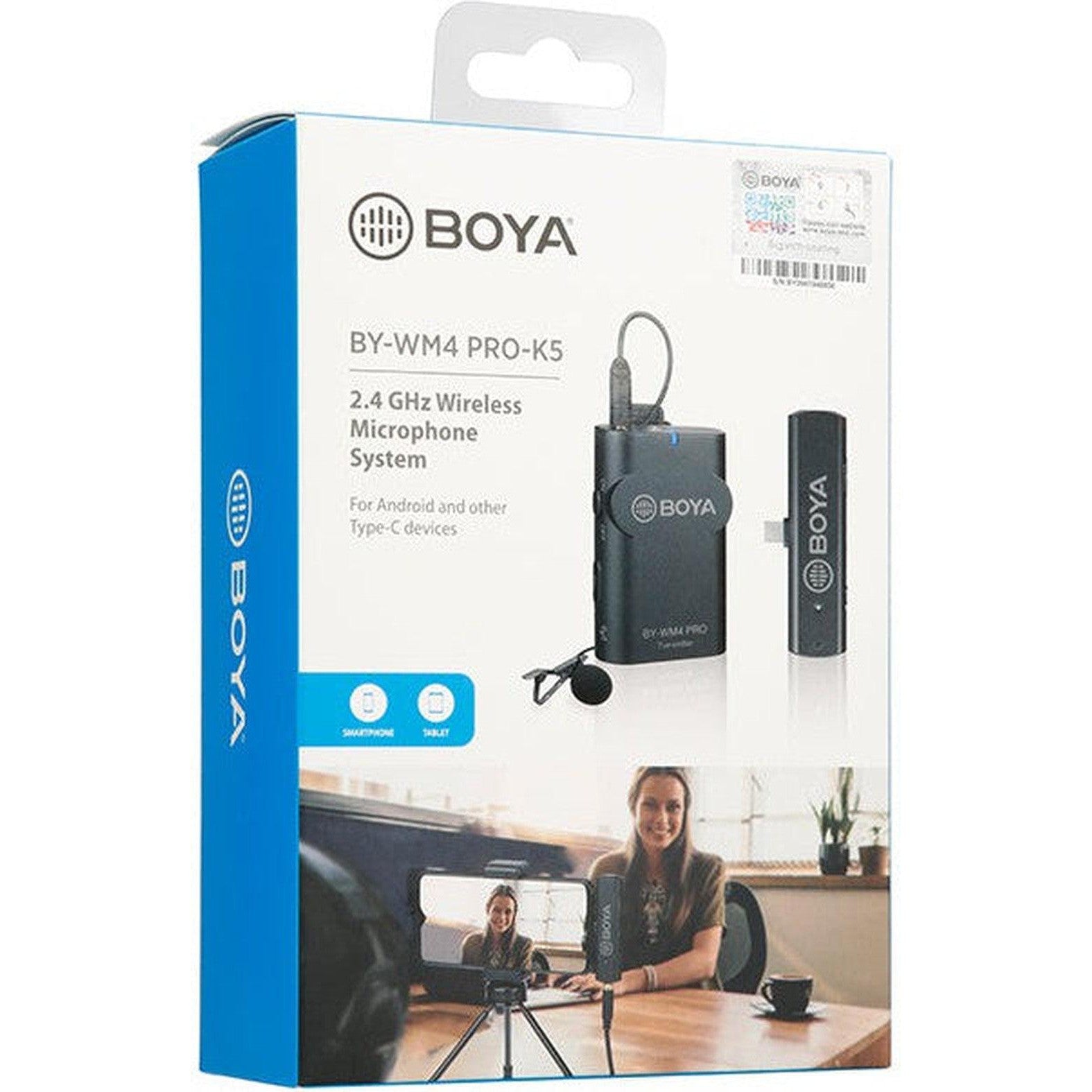 BOYA BY-WM4 Pro-K5 2.4 GHz Wireless Microphone System For Android And Other Type-c Devices (Receiver & Transmitter)