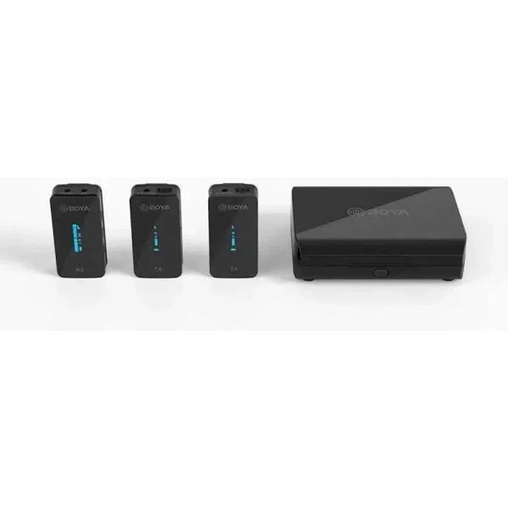 Boya By-Xm6-K2 2.4Ghz Wireless Microphone (2Transmitters+1Receiver) - Black