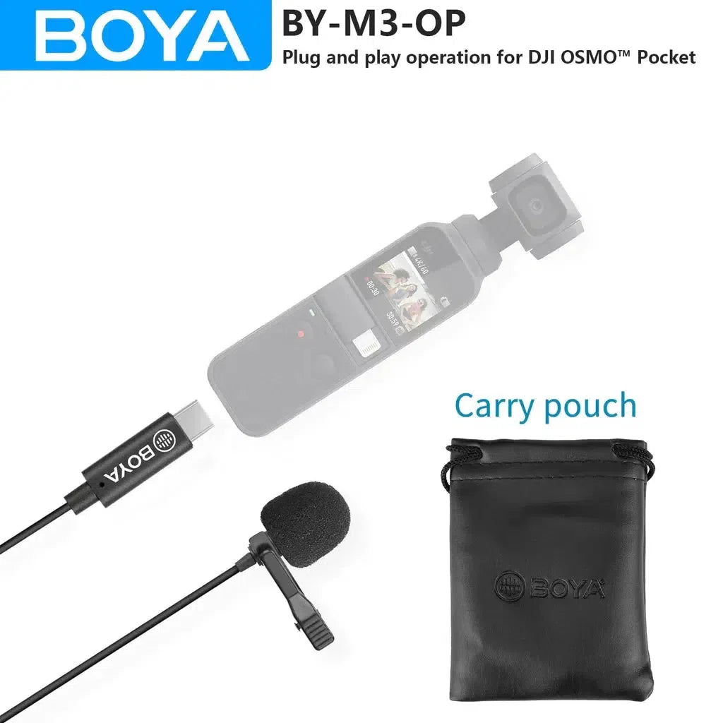Boya Lavalier Mic For Dji Osmo Pocket V1, V2