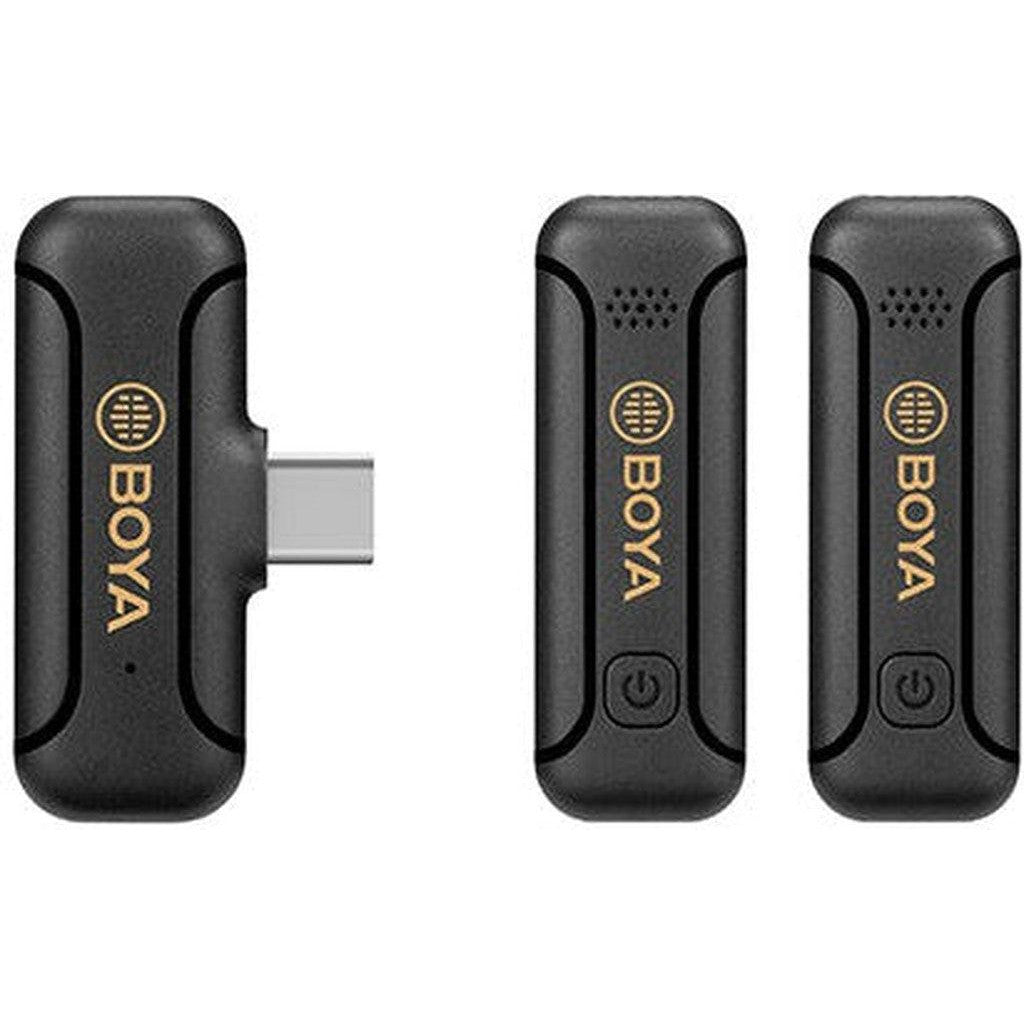 Boya Smallest 2.4Ghz Wireless Microphone For Type-C Device( 2Tx+1Rx ) - Black