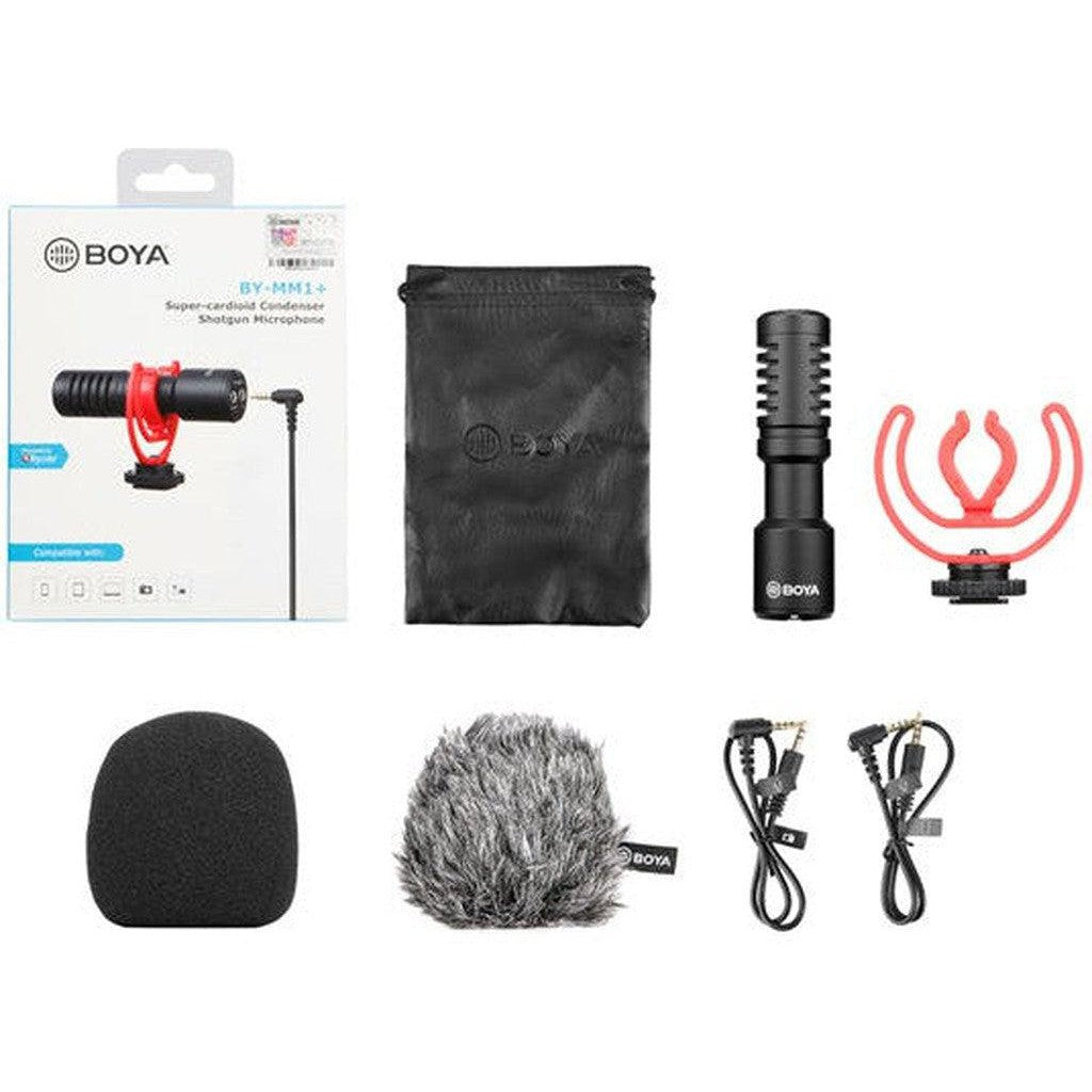 Boya Super-Cardioid Condenser Microphone Pro/Monitoring Supported - Black
