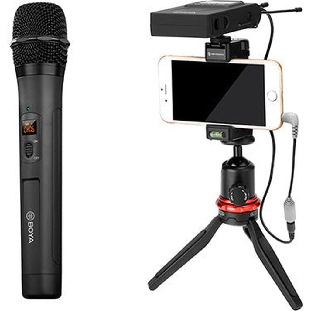 Boya Uhf Wireless Mic With One Receiver And One Handheld Microphone - Black
