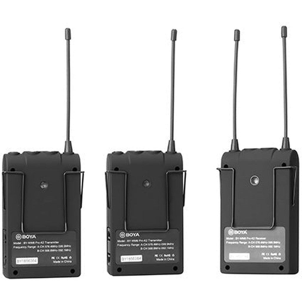 Boya Uhf Wireless Mic With One Receiver And Two Transmitter - Black