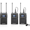 Boya Uhf Wireless Mic With One Receiver And Two Transmitter - Black