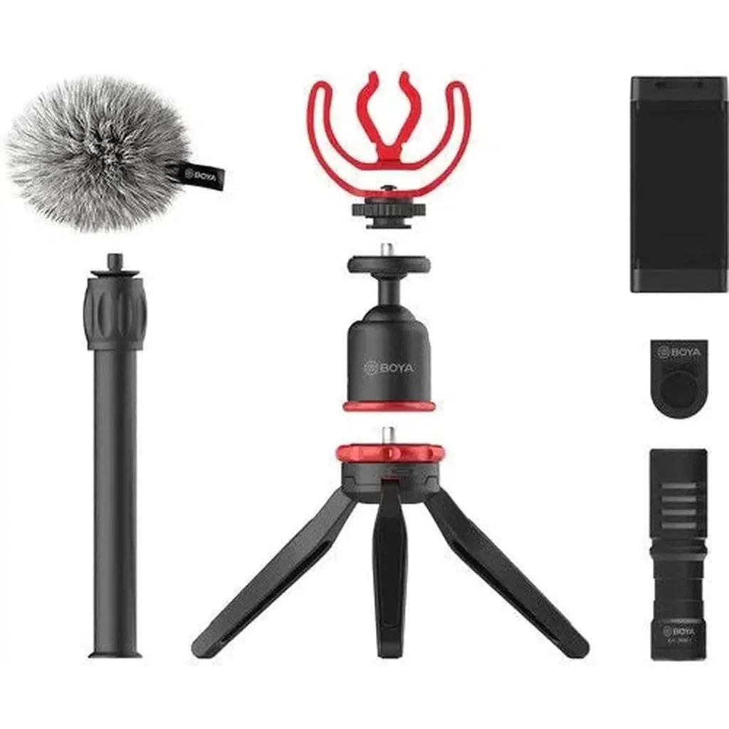 Boya Vlogger Kit（By-T1/By-C12/By-Mm1) - Black