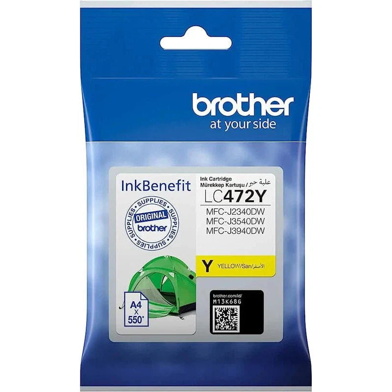 Brother Genuine LC472Y Yellow Printer Ink Cartridge