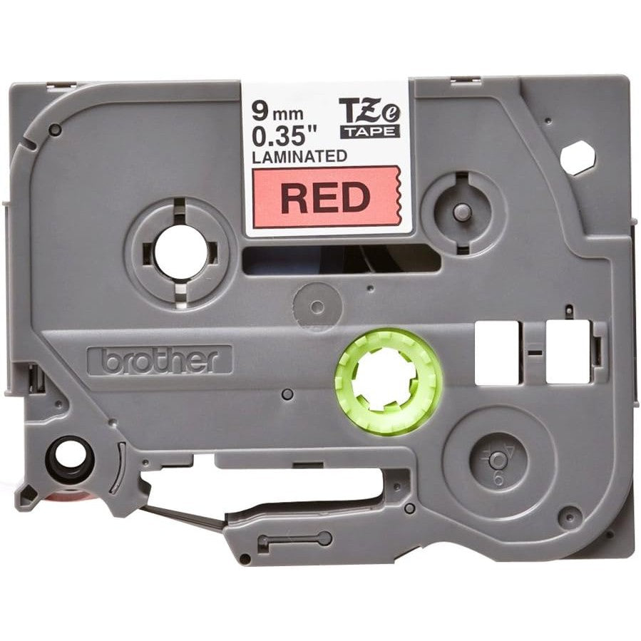 Brother Genuine TZe 421 Labelling Tape Cassette – Black on Red, 9mm wide