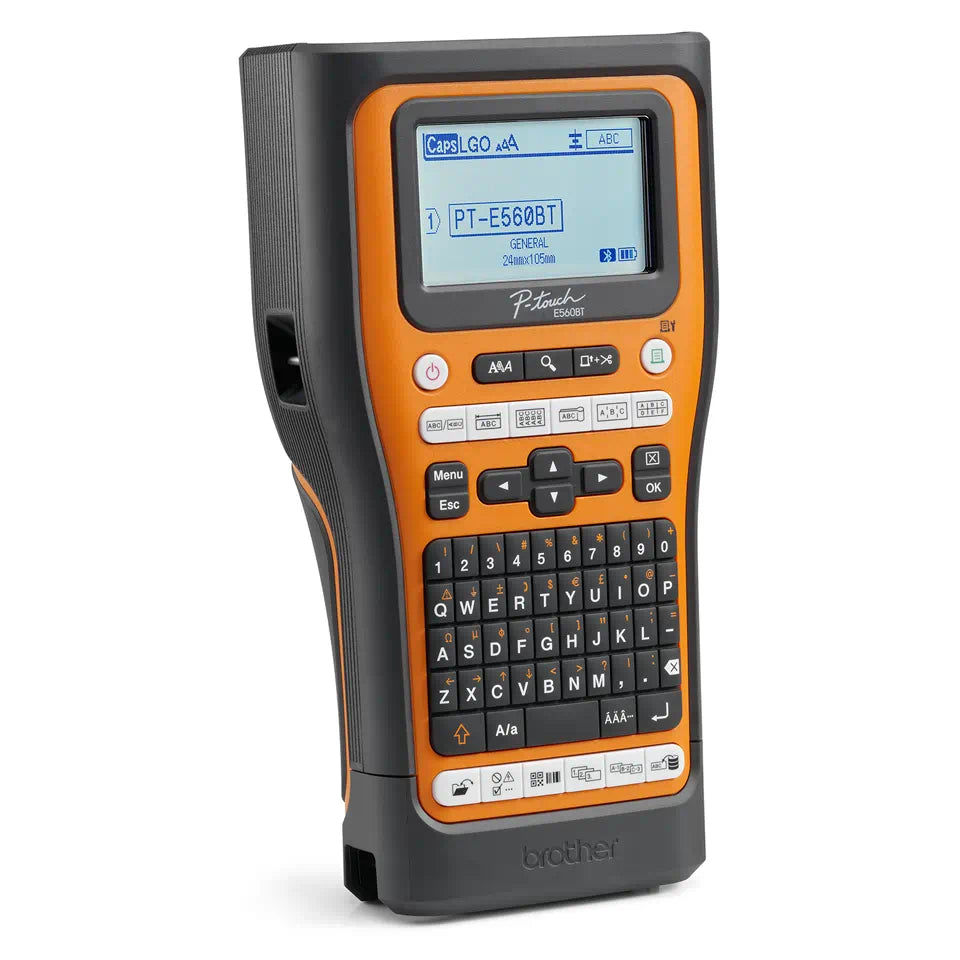Brother PT-E560BTVP Industrial Label Maker with Bluetooth, Li-Ion Battery and Carry Case