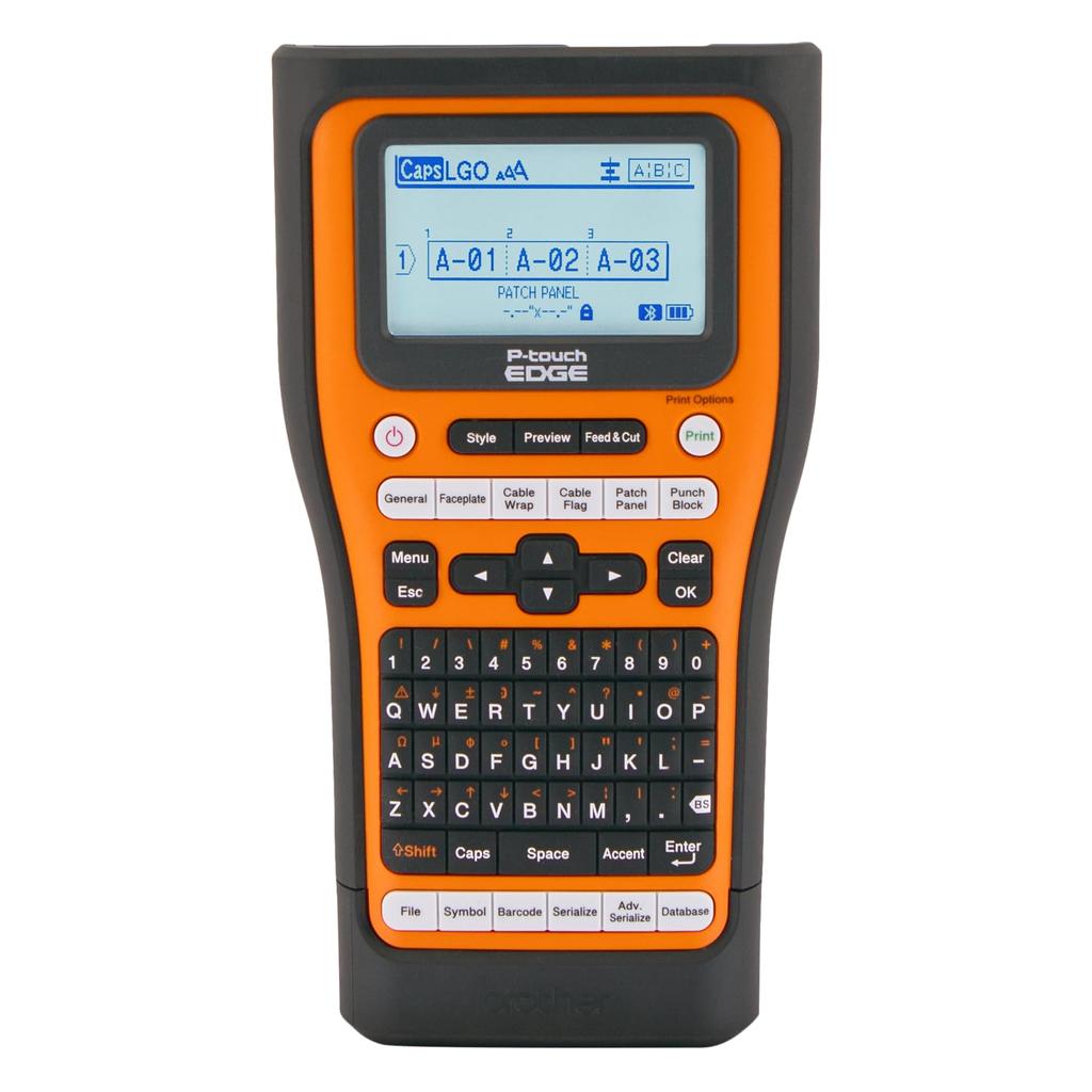 Brother PT-E560BTVP Industrial Label Maker with Bluetooth, Li-Ion Battery and Carry Case