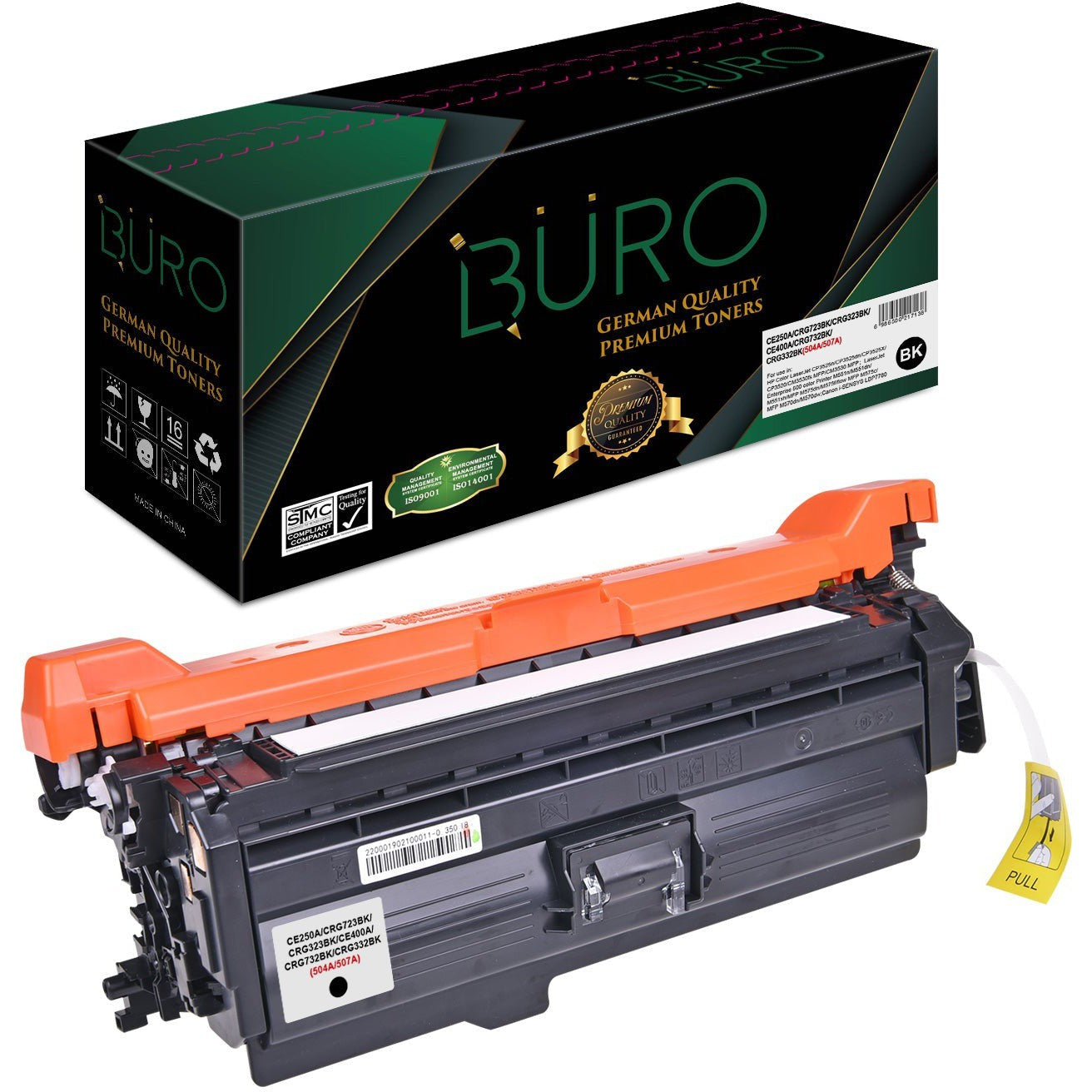 Buro Compatible 650A/651A/307A Ce270A/Ce340A/Ce740A Toner For HP (Black)
