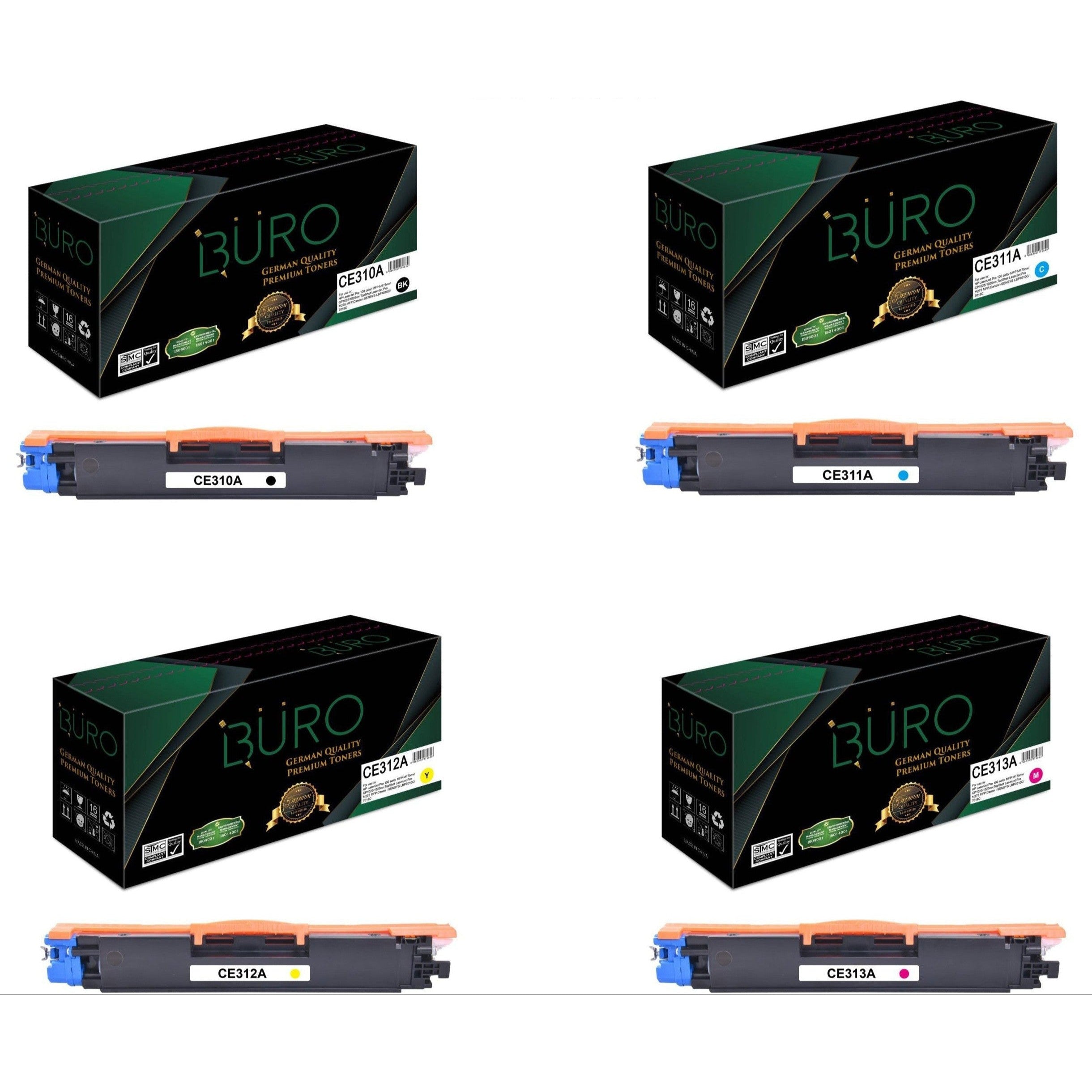 Buro Compatible Toner Ce310A+Ce311A+Ce312A+Ce313A Combo