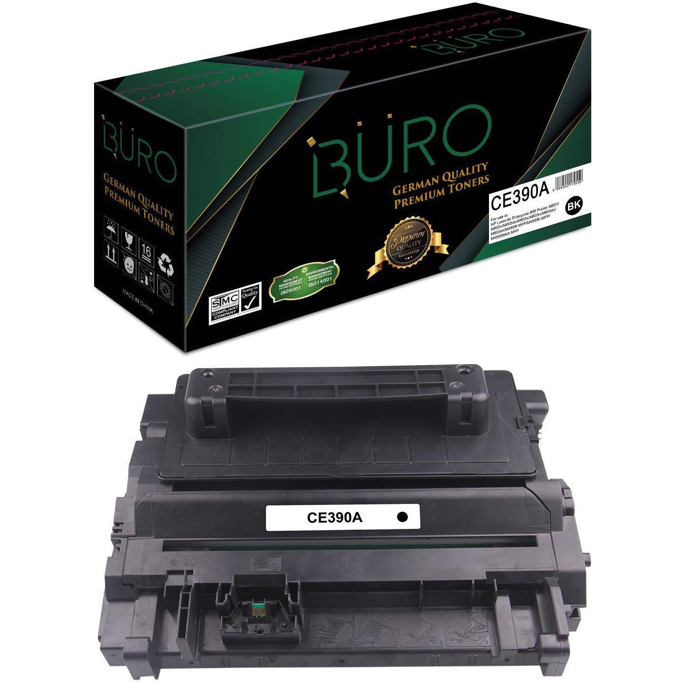 Buro Compatible 90A Laserjet Toner For Hp Ce390A (Black)
