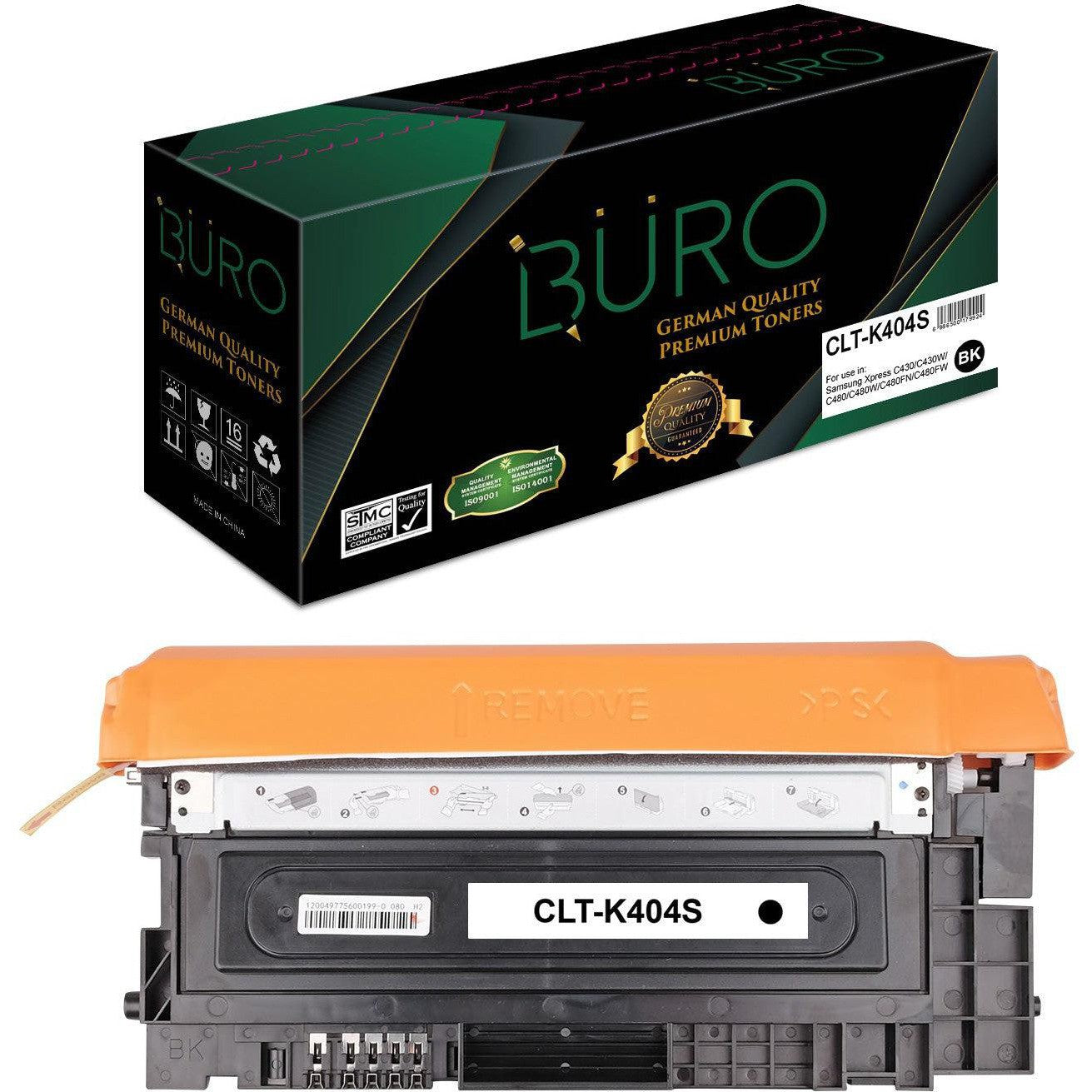 Buro Compatible Clt K 404S Toner For Samsung Clt K404S (Black)