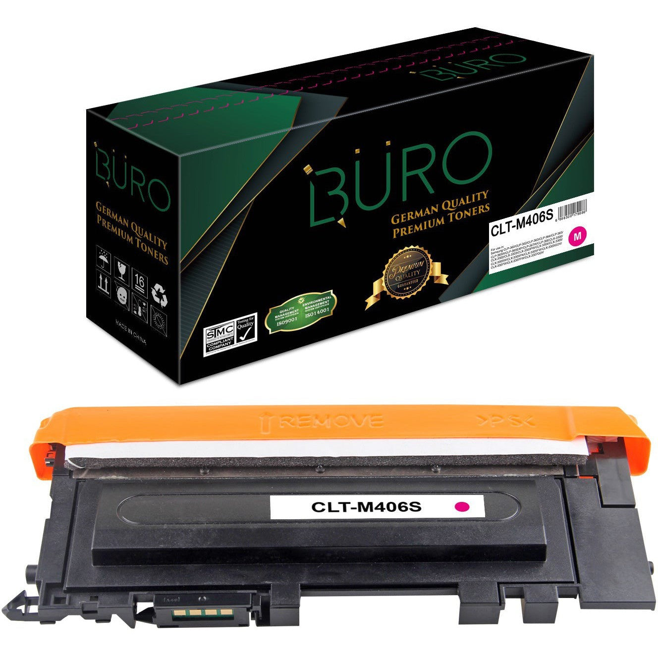 Buro Compatible Clt M 406S Toner For Samsung CLT-M406S (Magenta)