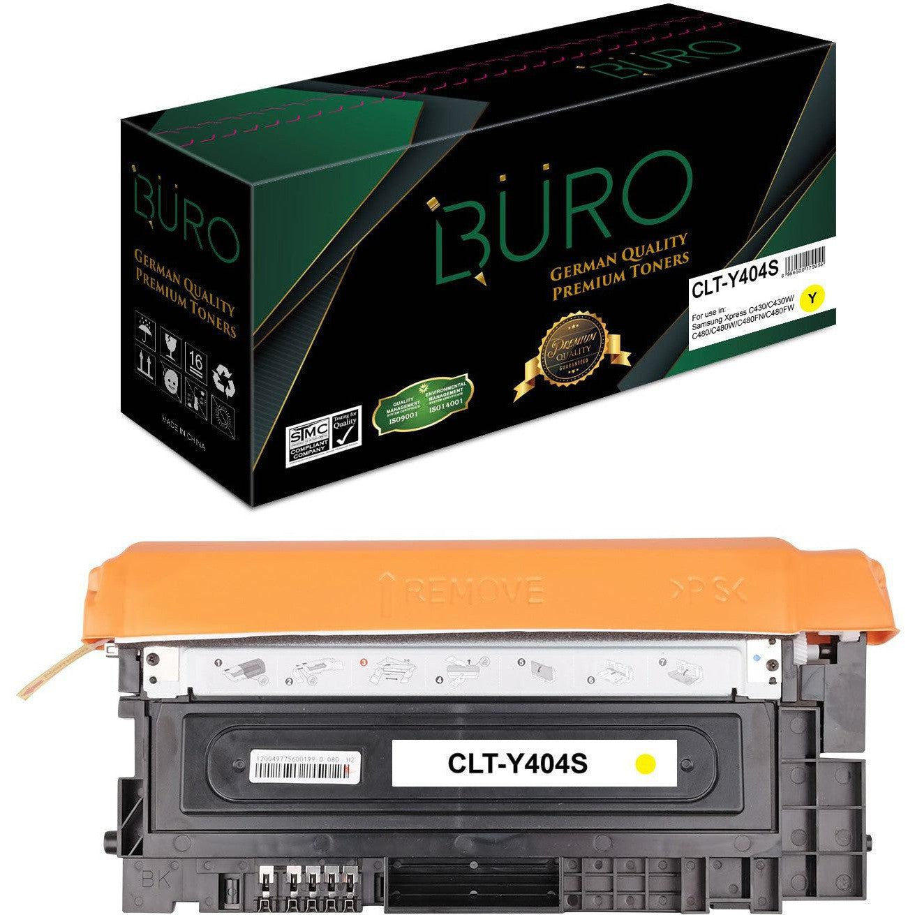 Buro Compatible Clt Y 404S Toner For Samsung Clt Y404S (Yellow)