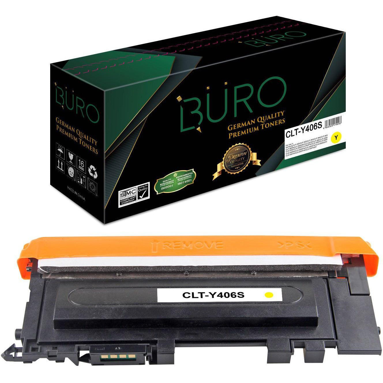 Buro Compatible Clt Y 406S Toner For Samsung CLT-Y406S (Yellow)