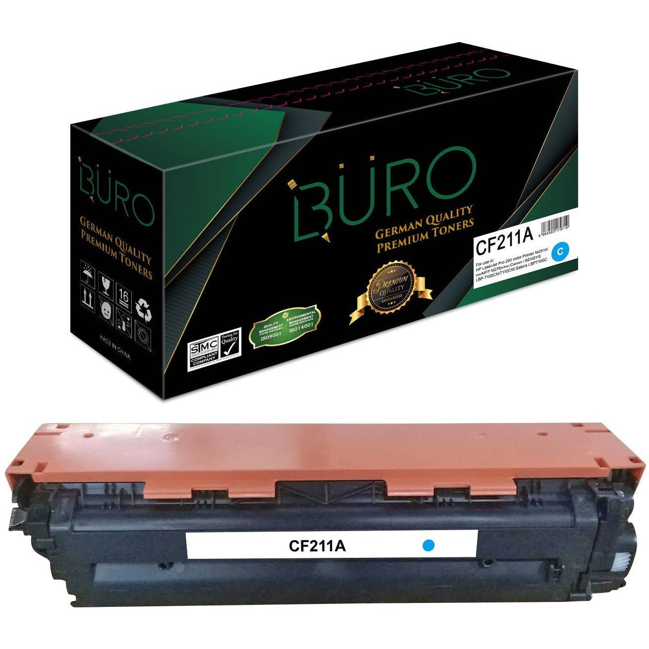 Buro Compatible Hp 125A Cb542A 128A Ce322A 131A Cf212A Yellow