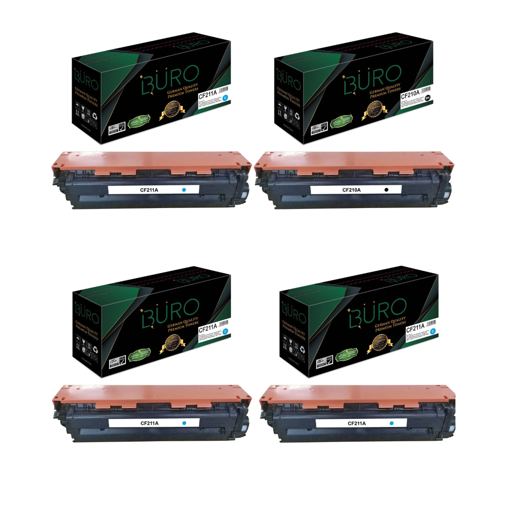 Buro Compatible for HP 131A Black-Cyan-Magenta-Yellow Combo Pack of 4