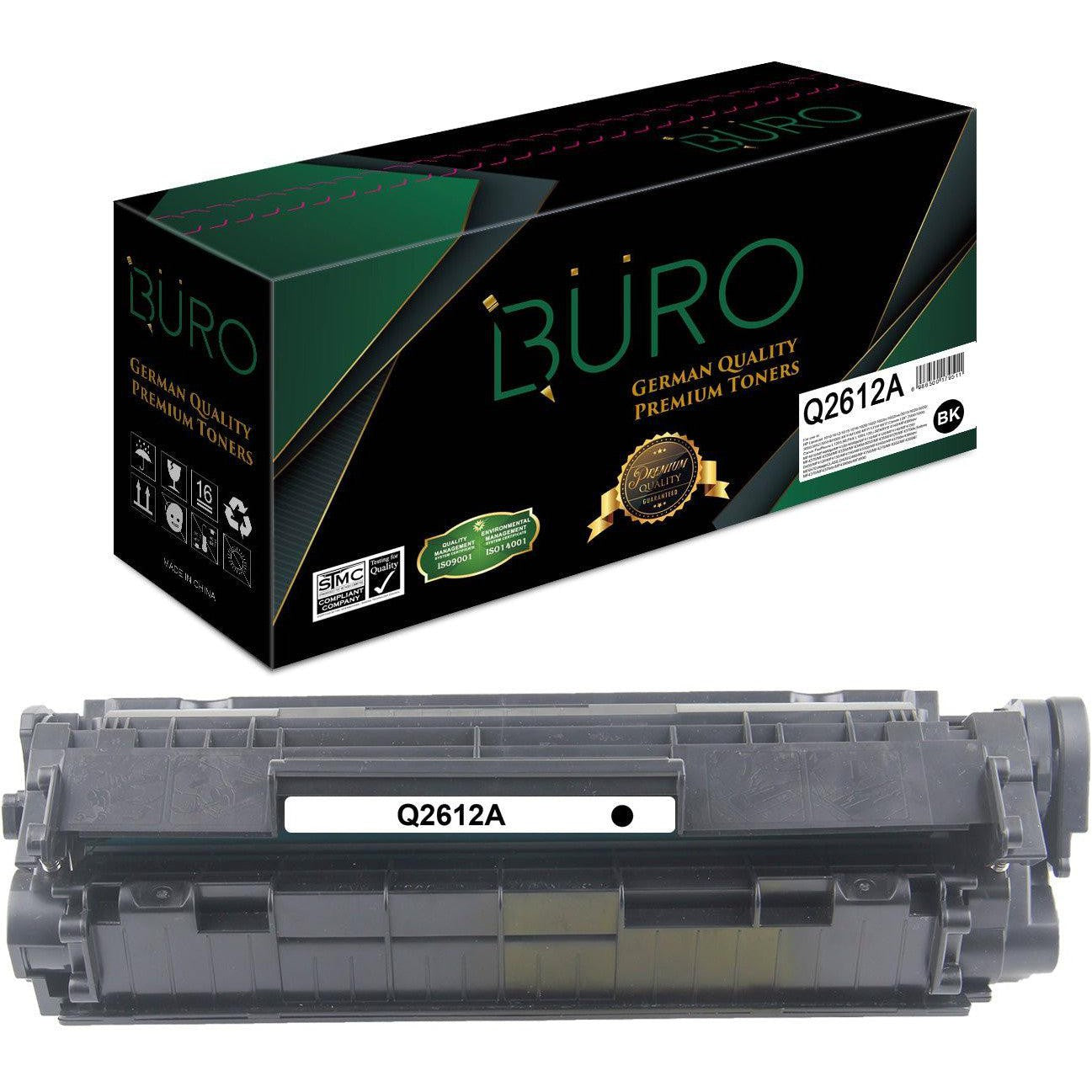 Buro Compatible Laserjet Toner For 12A Hp Q2612A Black