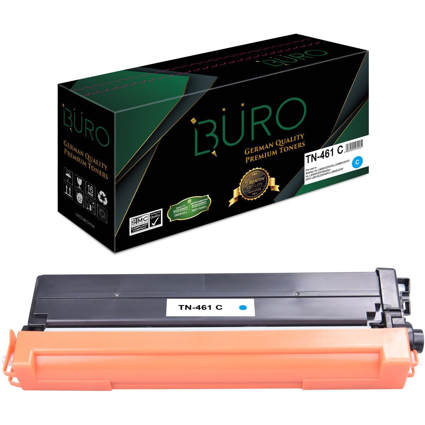 Buro Compatible Toner For Brother Tn-461 C Cyan