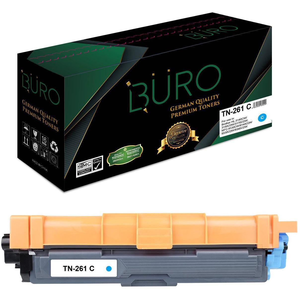 Buro Compatible Toner For Brother Tn-261 C Cyan