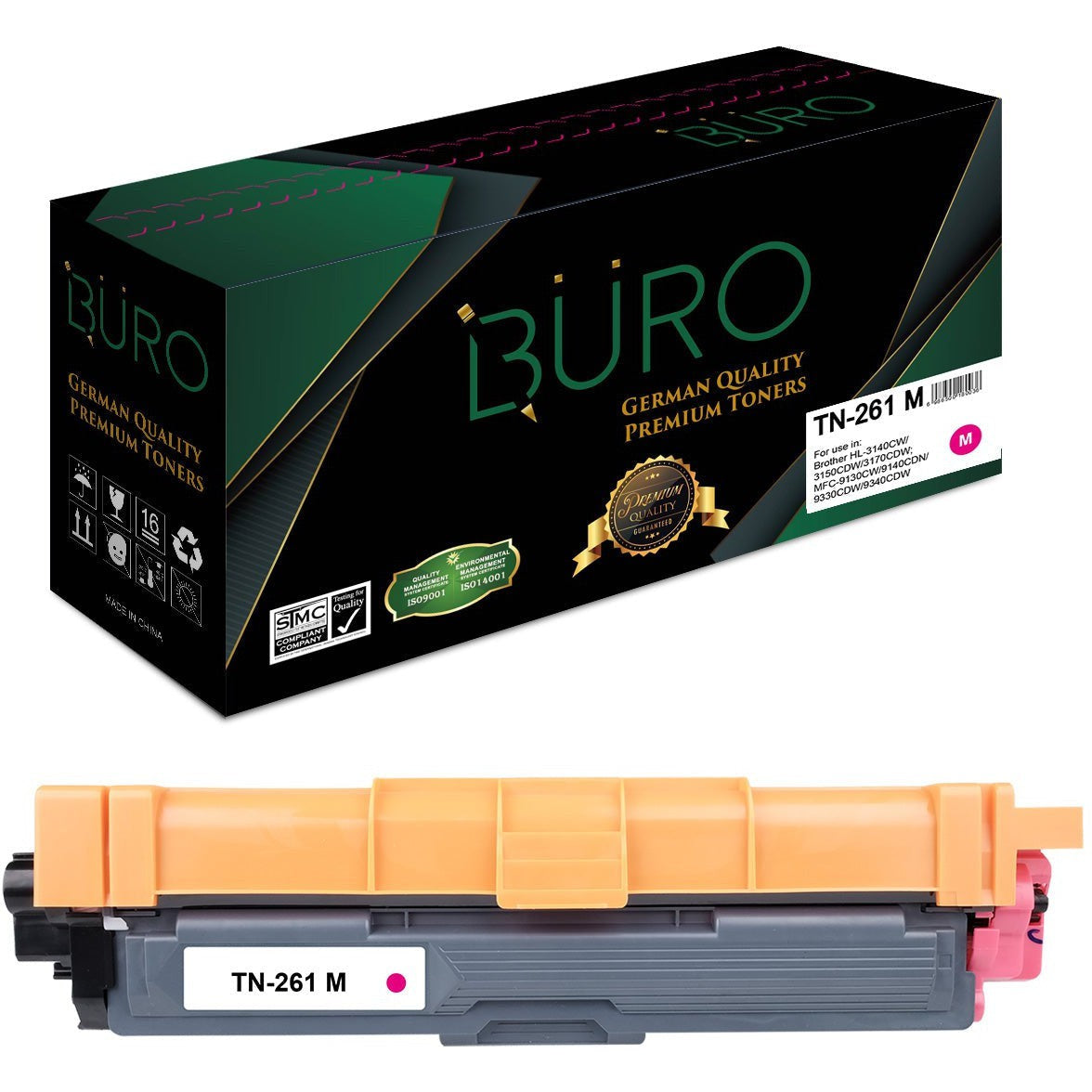 Buro Compatible Toner For Brother Tn-261 M Magenta