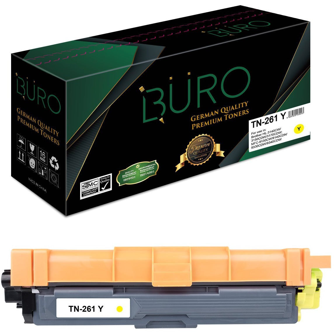 Buro Compatible Toner For Brother Tn-261 Y Yellow
