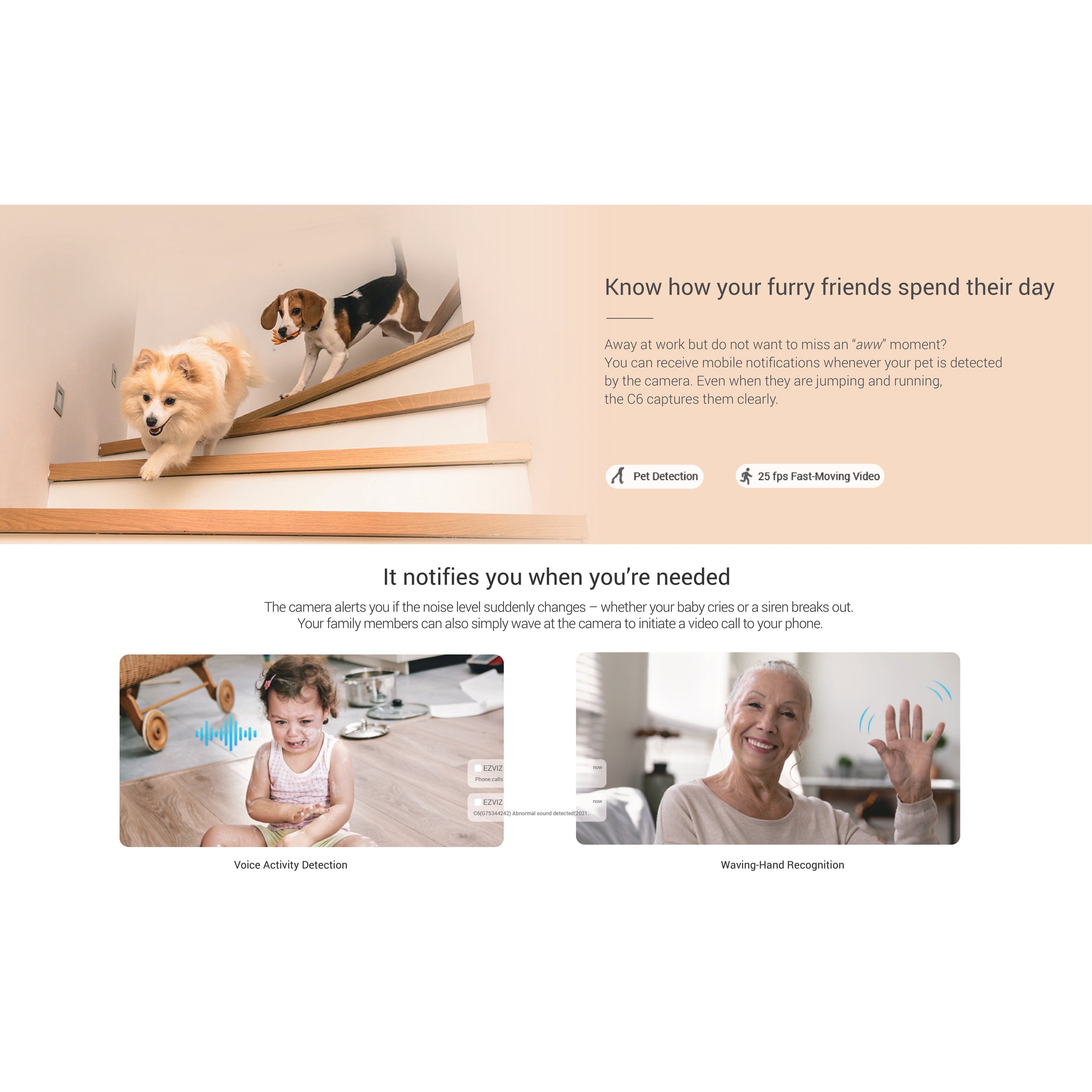 Ezviz C6 4mm Indoor Smart Camera – White