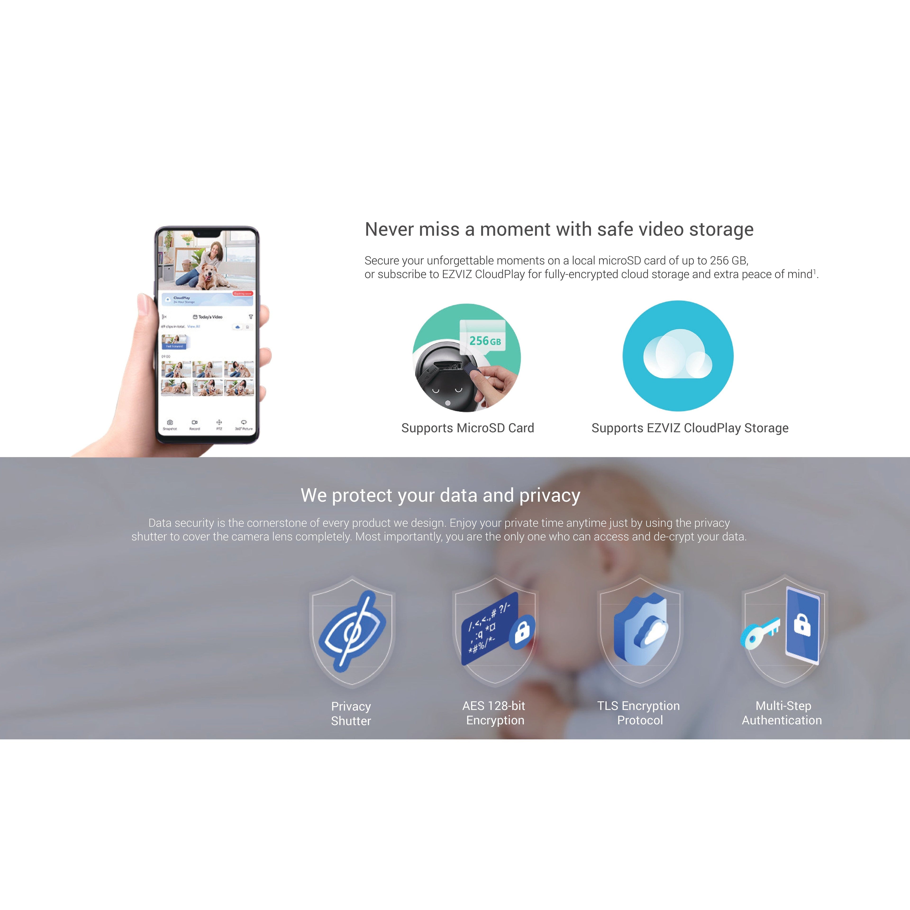 Ezviz C6 4mm Indoor Smart Camera – White