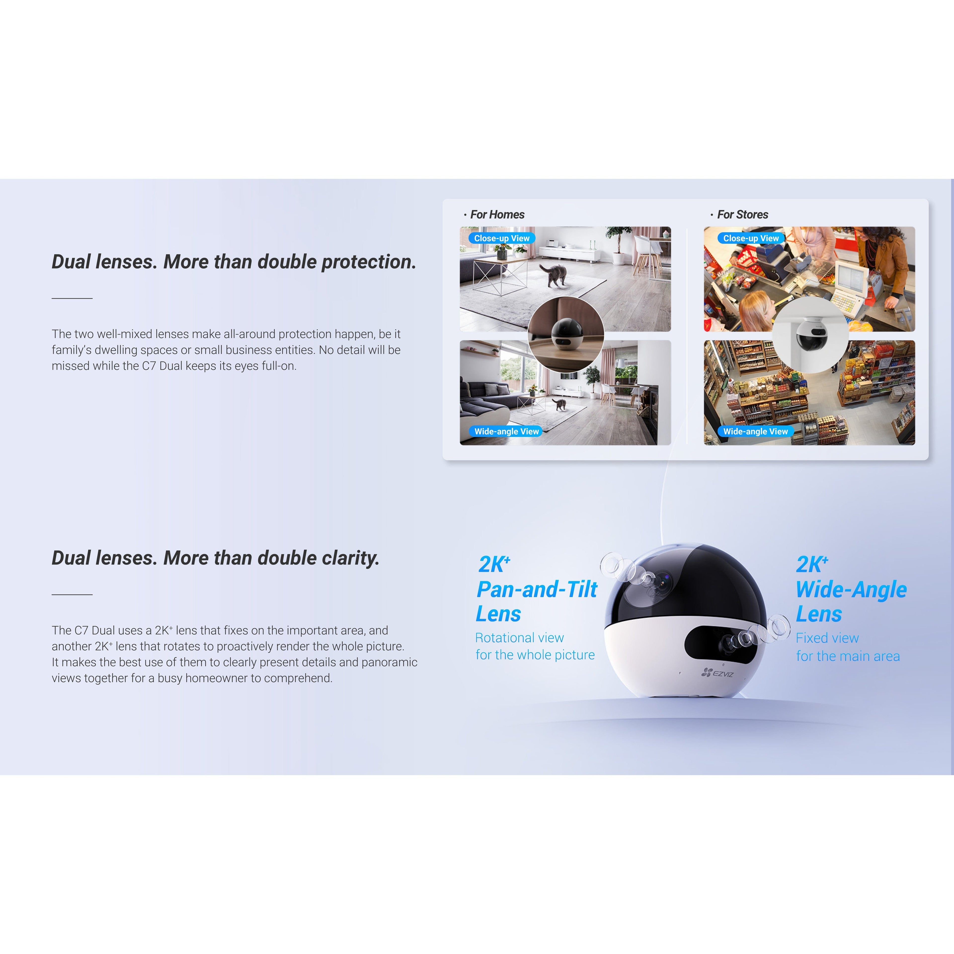 Ezviz C7 DUAL Pan & Tilt Wi-Fi Camera