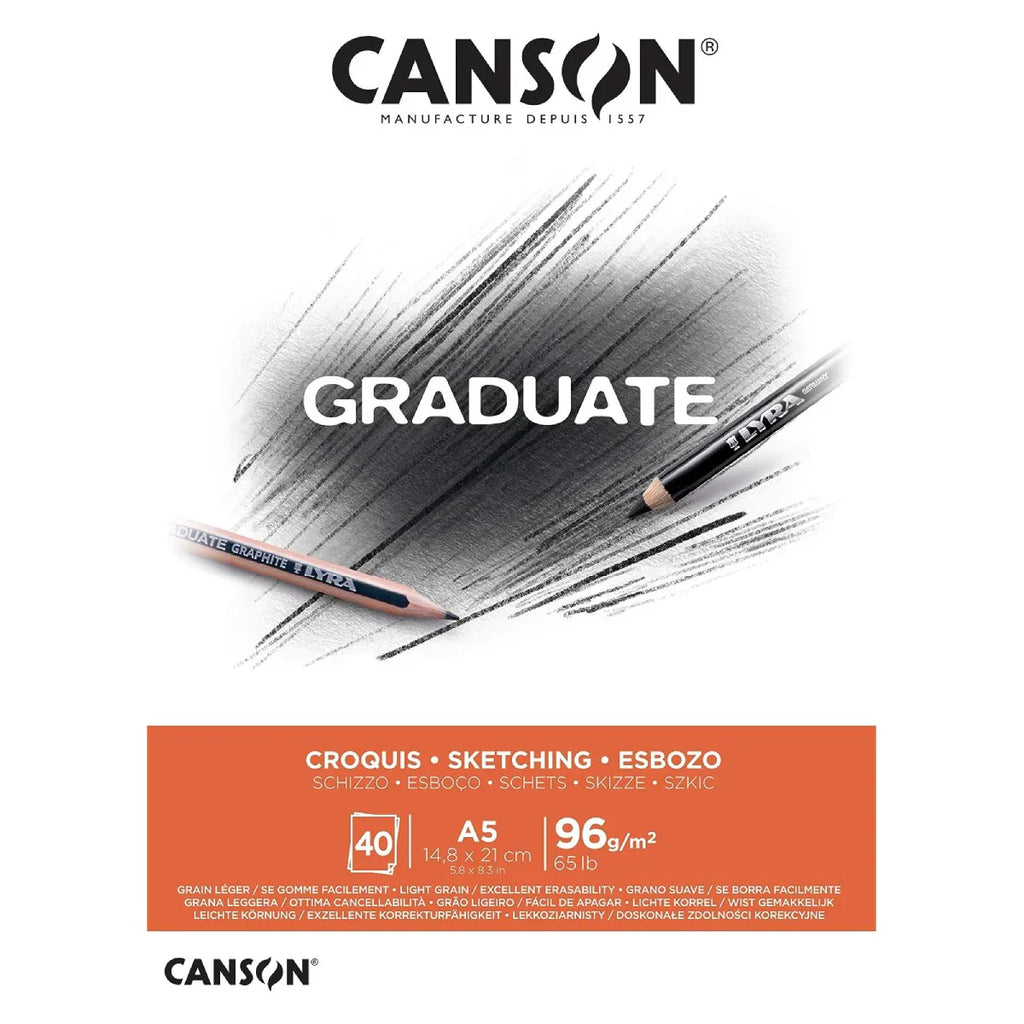 Canson Graduate Light Grain A5 Sketch Pad