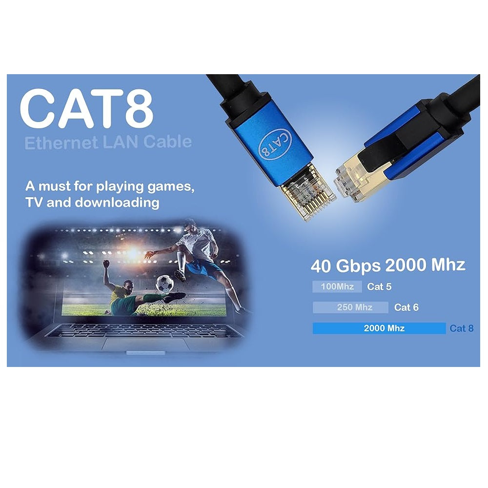 CAT8 RJ45 S/FTP 40Gbps Ethernet Network Cable – 5 MTR