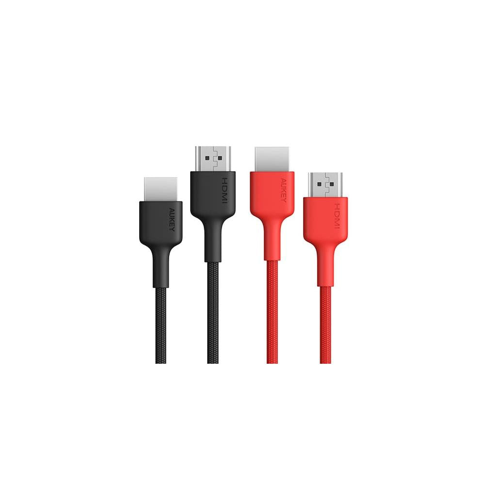 AUKEY CB-H01 BK HDMI Cable 2 meter (2-Pack) – Black & Red