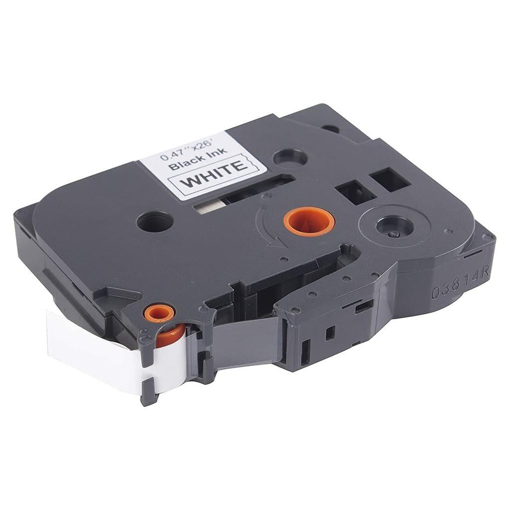 COMPATIBLE Brother Tape Black on White - 12 mm