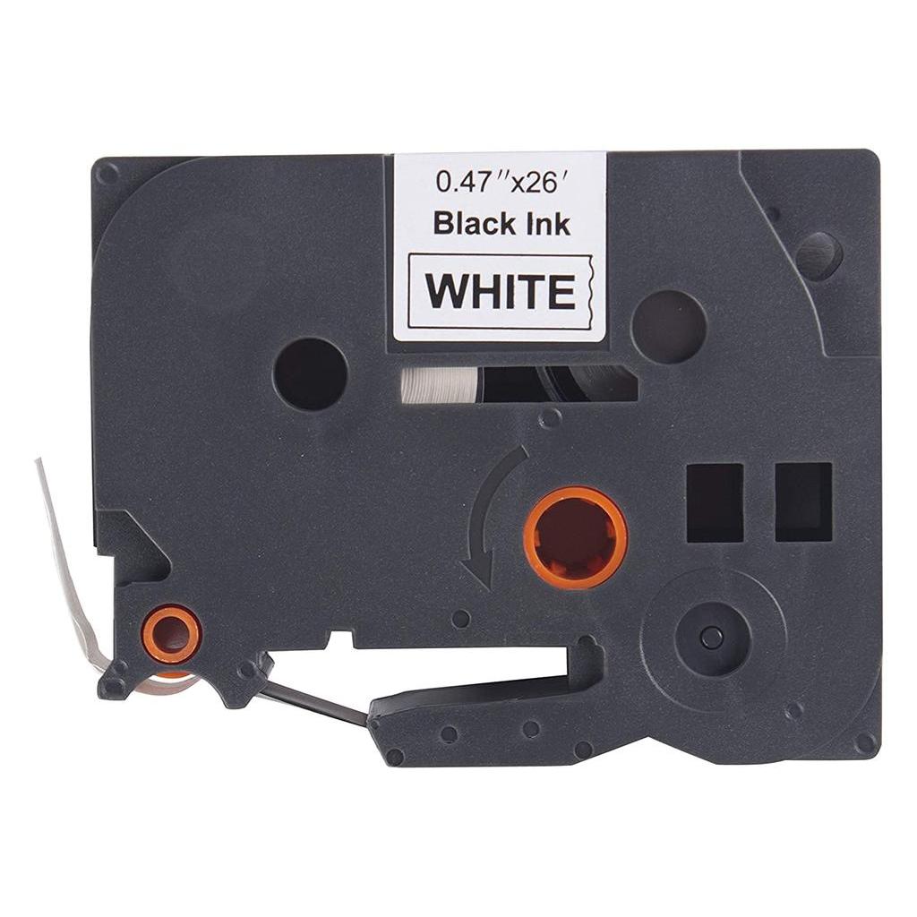 COMPATIBLE Brother Tape Black on White - 12 mm