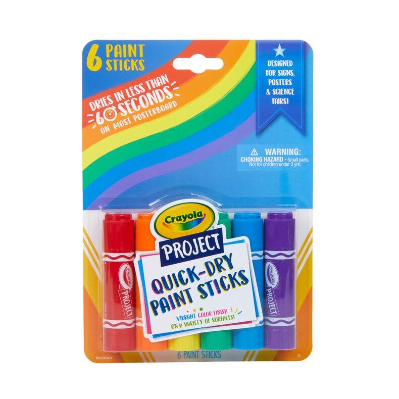 Crayola PROJECT 6 CT QUICK DRY PAINT STICKS