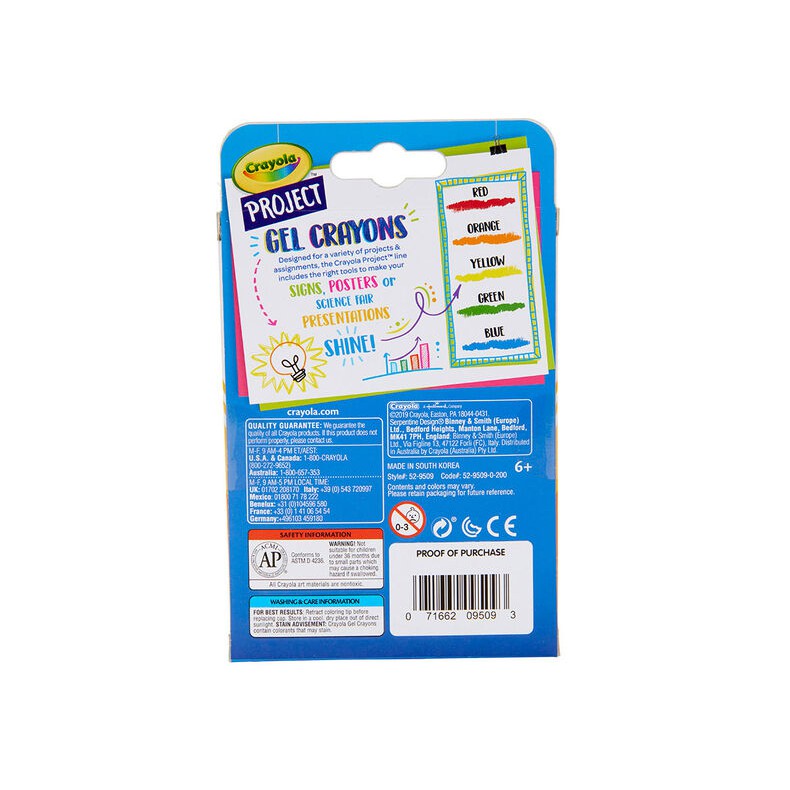 CRAYOLA PROJECT GEL CRAYONS