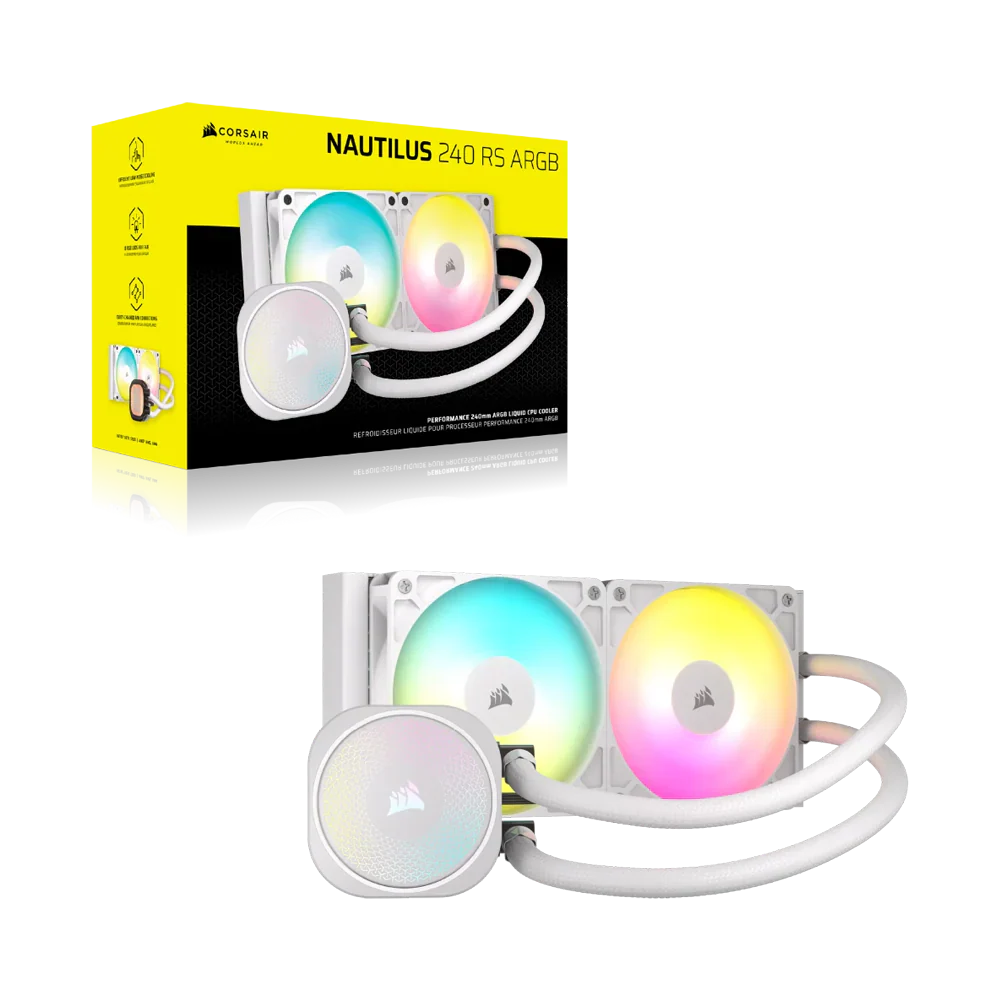 Corsair Nautilus 240 Rs Argb Liquid Cpu Cooler - White