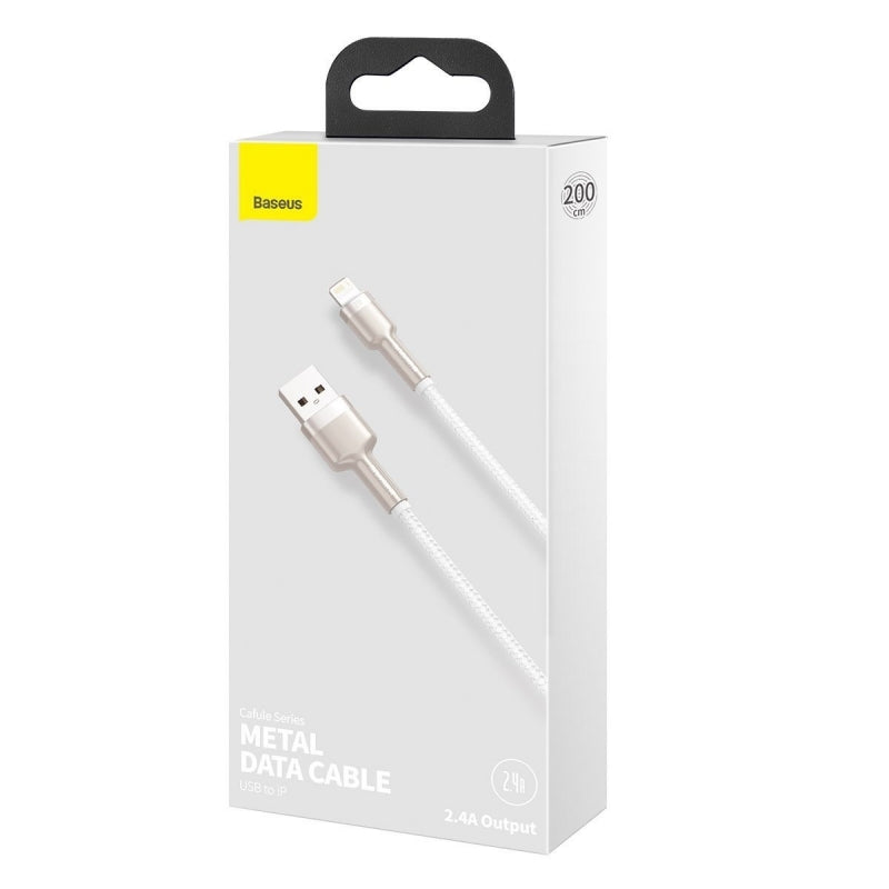 Cable Baseus USB cable for Lightning Cafule, 2.4A, 2m (white)