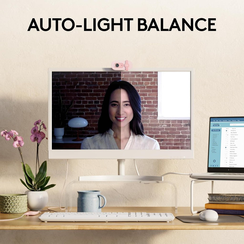 Logitech Brio 100 Camera Full HD Webcam - Rose