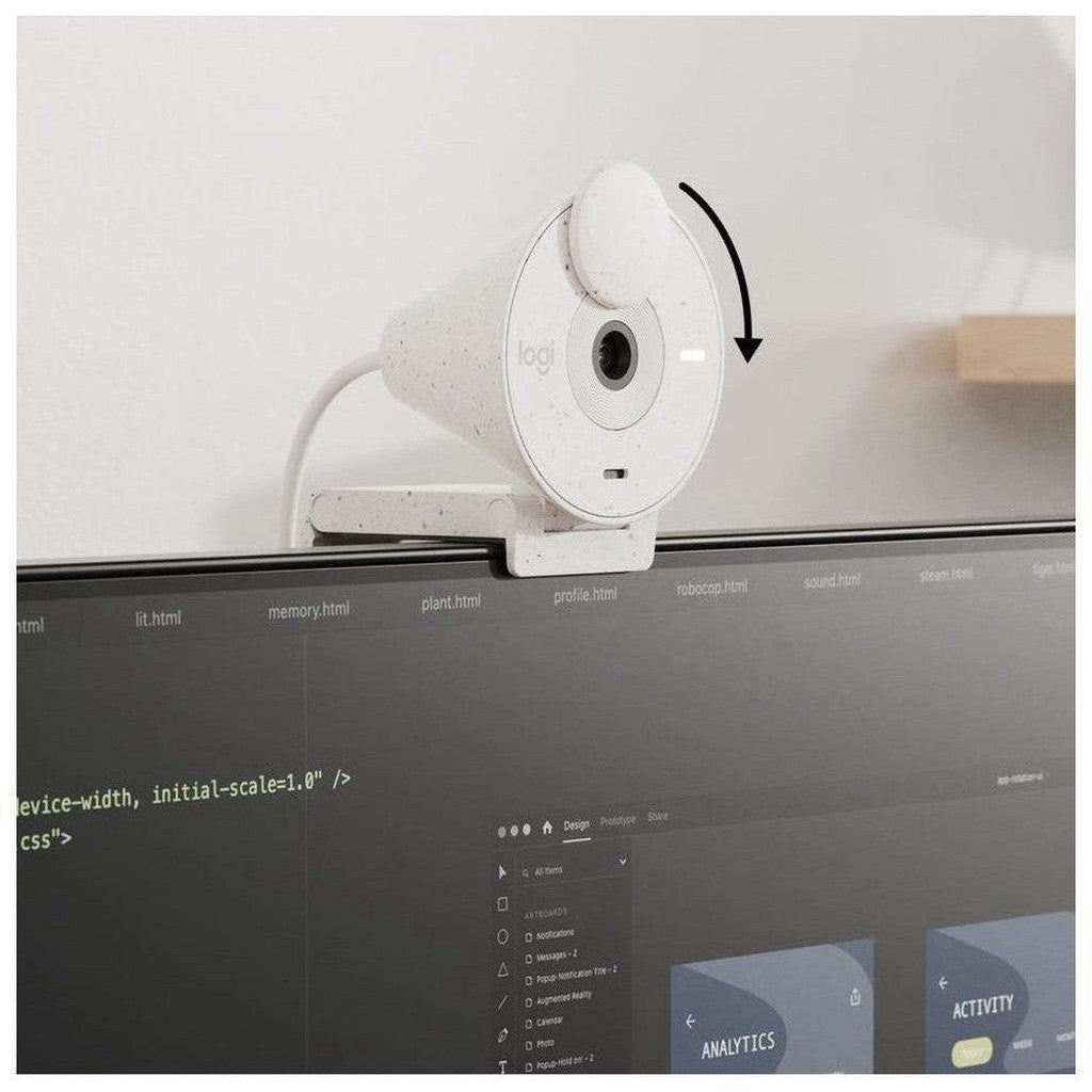 Logitech Brio 300 Full HD Webcam - 2MP / USB-C / wired / Off White