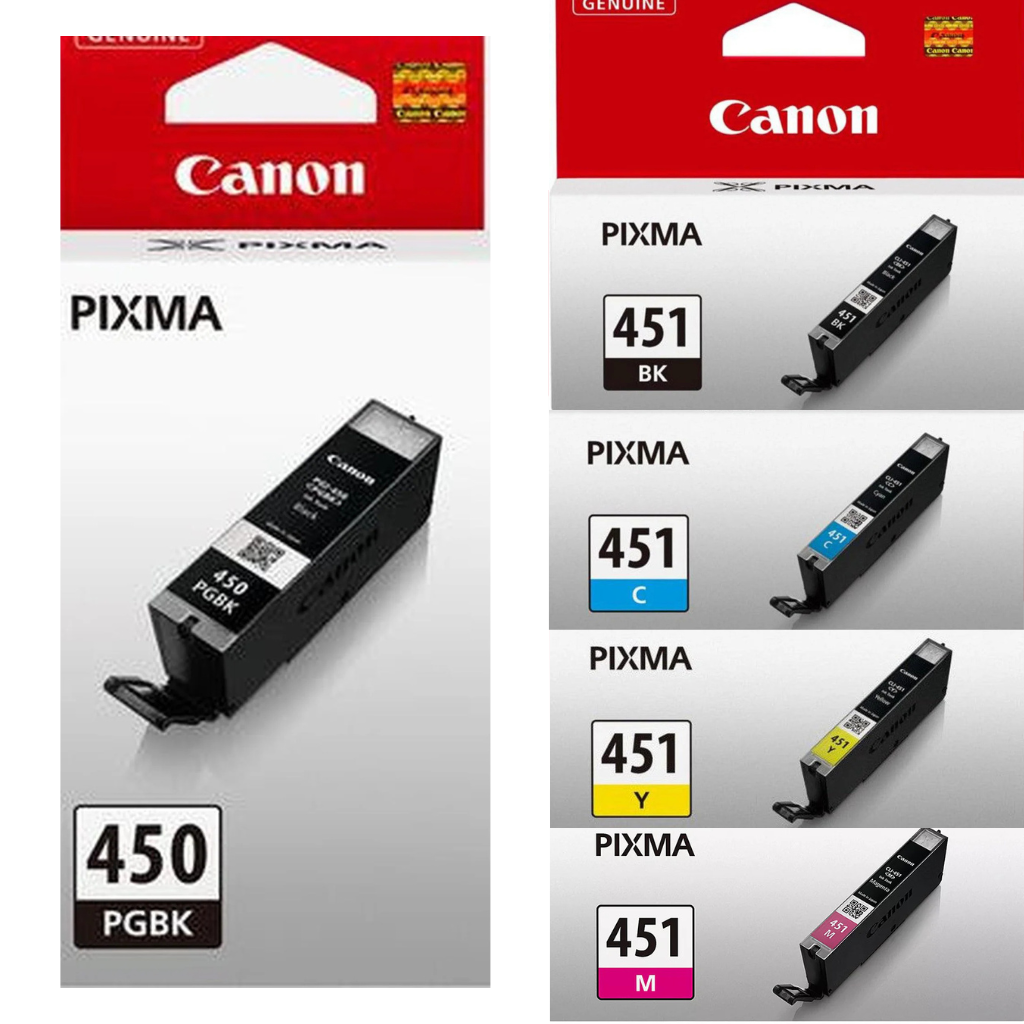 Canon 450/451 All Colour Combo Pack Of PGI-450BK + CLI-451 BLACK CYAN MAGENTA YELLOW