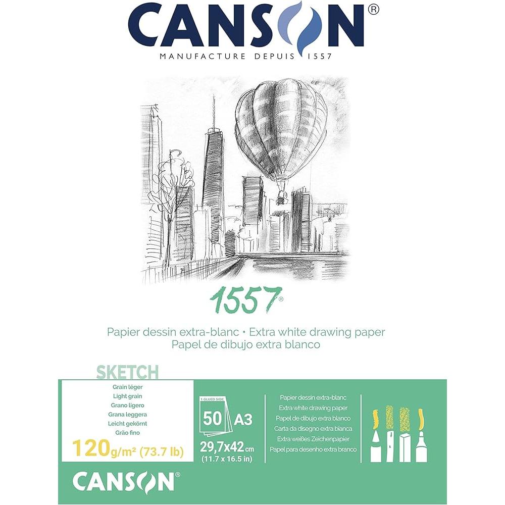 Canson Pad Can1557 50S A4 Croq 120G