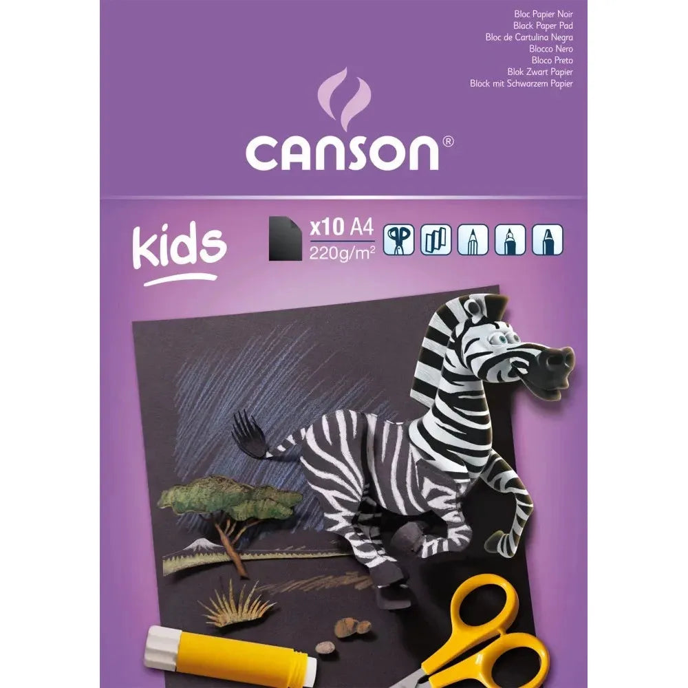 Canson Pad Cancolor 10S A4 220G Black
